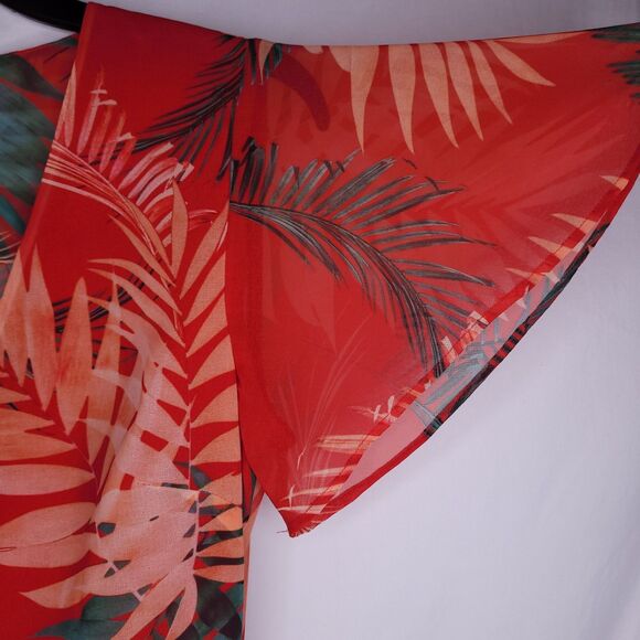 Rebecca Minkoff Dress 2 Red Floral Tropical Crosby - Picture 4 of 13